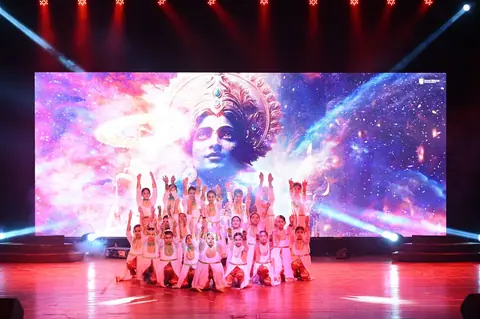 Anand Niketan campus life, annual function stage