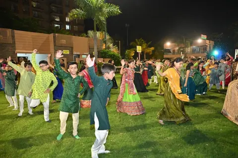 Anand Niketan campus life, garba night